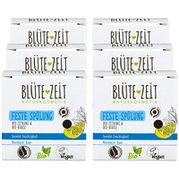 BLÜTE-ZEIT Feste Spülung Normales Haar Bio-Zitrone & Bio-Birke 60 g, 6er Pack