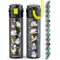 Bearfoot Trinkflasche Kinder auslaufsicher, 500ml, leichte Tritan Wasserflasche, BPA