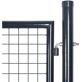 vidaXL Gartentor 100 x 150 cm Grau/Stahl