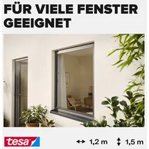Tesa Fliegengitter Alu Comfort 120 x 150 cm Anthrazit