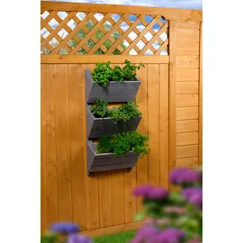 Dobar Wandbeet 38 x 17,5 x 79 cm Grau