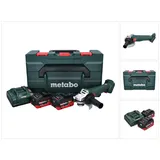 Metabo W 18 L 9-125 Quick Akku Winkelschleifer 18 V 125 mm + 2x Akku 8,0 Ah + Ladegerät + metaBOX