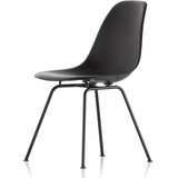 Vitra - Eames Plastic Side Chair DSX RE, basic dark / tiefschwarz (Filzgleiter basic dark)