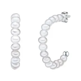 VALERO PEARLS Creolen VP757 Silber/Weiß unisize