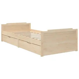 vidaXL Massivholzbett mit Schubladen Kiefer 90x200 cm