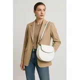 COLLEZIONE ALESSANDRO Bianco Luxe Schultertasche Leder Weiß