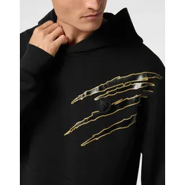 Plein Sport Hoodie Sweatshirt Scratch Schwarz/Gelb XL