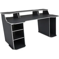 byLIVING Schreibtisch MATRIX, Breite 180 cm, anthrazit/weiß, 4 offene Fächer
