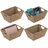 mDesign Seegraskorb Aufbewahrungskorb Flechtkorb 4er Set  hellbraun 37 x 22 x 20 cm