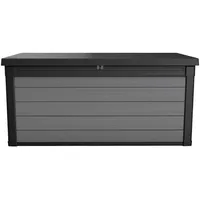 Ondis24 Kissenbox Anthrazit, Grau, Kunststoff, 151.7x70x72.5 cm, Deckel aufklappbar,
