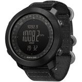 TPWEWRX Outdoor Militäruhr für Herren multifunktional digital Handgelenk Armbanduhr Nylonband 50M Höhenmesser Barometer Kompass wasserdichte Uhr für Bergsteigen Schwimmen Fitness (Black)