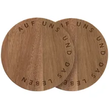 r√§der design Räder Untersetzer 2er Set "Auf uns und das Leben"