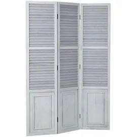 Homestyle4u Paravent Weiß, Grau 120x170 | Gr.: onesize