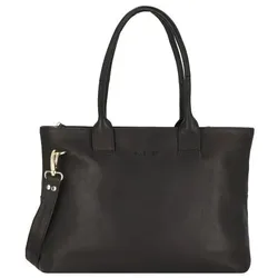 Plevier Structure Antilla Schultertasche RFID Schutz Leder 40 cm Laptopfach  schwarz