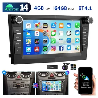 ESSGOO DAB+ Android14 Für Opel Corsa C/D Zafira B Meriva A Carplay GPS NAVI Autoradio (Digitalradio (DAB), DAB (optional), 4+64GB(optional), RDS, FM, Carplay Android Auto Bluetooth EQ USB GPS Navi WIFI Touchscreen)