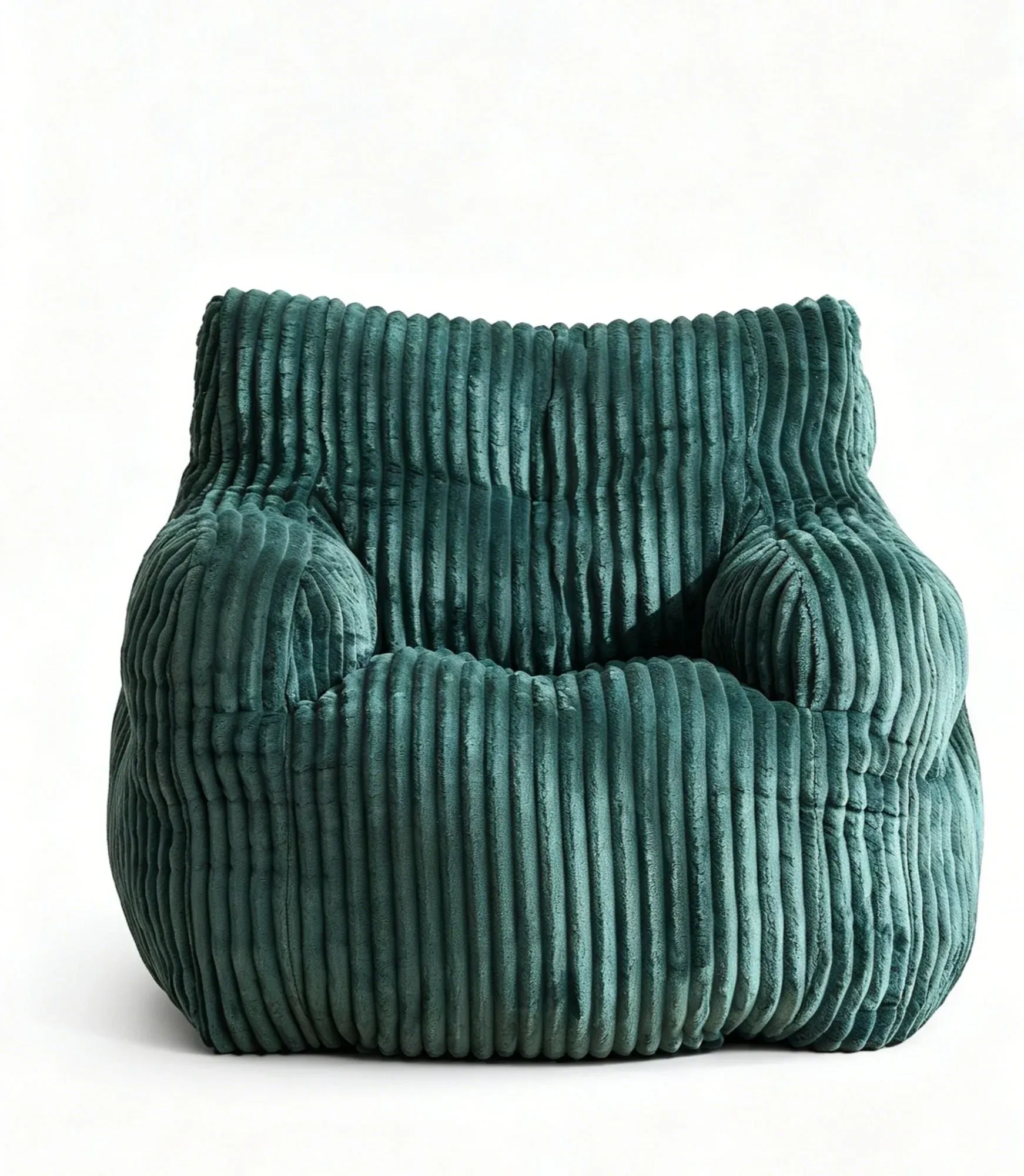 Gepolsterter Memory-Schaum-Sitzsack, nicht abnehmbarer Bezug, 100x94x70 cm, Grün