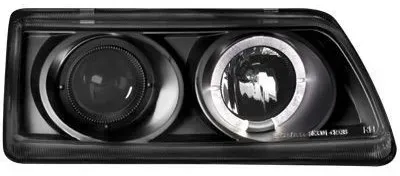 Kristall-Scheinwerfer ANGEL EYES CRX (88–89) mit 1 Ring und Projektorlinse – schwarz