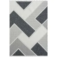 Carpet City Teppich Kurzflor Wohnzimmer - Grau, - 200x290
