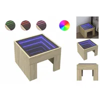 VidaXL Nachttisch mit Infinity-LED Sonoma-Eiche 40x40x30 cm