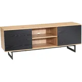 FineBuy Lowboard FineBuy TV Schrank 150 cm Fernsehkommode Fernsehschrank Eiche Türen