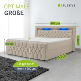 Juskys Leona 140 x 200 cm H4 Beige