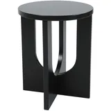 [en.casa] Beistelltisch, Kysdajore rund 50 x Ø40 cm Schwarz Kleiner Tisch für Wohnzimmer Schlafzimmer Indoor