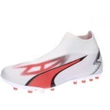 Puma Ultra Match+ Ll Mg Fussballschuh, White Black fire Orchid, 44 EU