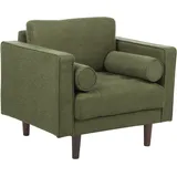 Beliani Sessel Nurmo Stoff 72 x 71 x 70 cm Dunkelgrün mit Kissen