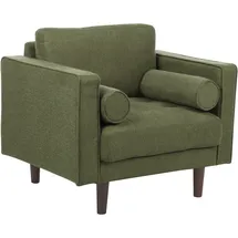 Beliani Sessel Nurmo Stoff 72 x 71 x 70 cm Dunkelgrün mit Kissen