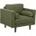 Beliani Sessel Nurmo Stoff 72 x 71 x 70 cm Dunkelgrün mit Kissen