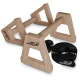 ArtSport Liegestützgriffe aus Holz XXL - Calisthenics, Parallettes, Liegestütz Barren, Indoor, Outdoor