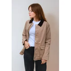 Twilljacke - dunkler Sand - TeeShoppen
