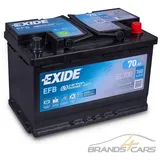 EXIDE AUTOBATTERIE 12V 70Ah STARTERBATTERIE 760A EL700 EFB START STOPP