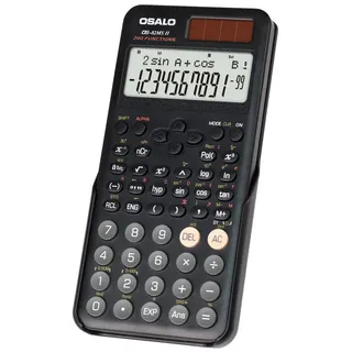 OSALO Wissenschaftlicher Taschenrechner 240 Funktionen 2-zeiliges Display Solar Batterie Rechner Statistik für Mittelstufe Schule Hochschule Studenten (OS 82MS 2nd Edition)