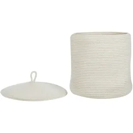 Beliani Aufbewahrungskorb 2er Set 33 x 33 x 33 cm Weiß