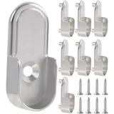 8 Stück Kleiderstangenhalter Kleiderstange Halterung Schrankrohrlager, Zinklegierung Stangenhalterung, Garderobe Schrankrohrhalter Schrank Stangen Halterungen Mit Schrauben, Einfach Montage