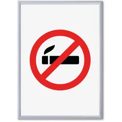 SHOWDOWN Displays Showdown Klapprahmen - DIN A1 - Komplett-Set - Non Smoking - Silber