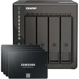 QNAP TS-453E-8G NAS Tower Intel® Celeron® J3455 GB DDR3L TB HDD QNAP Turbo System Schwarz