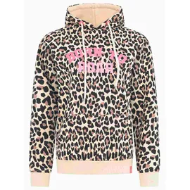 Zwillingsherz Hoodie Leo Muster Beige S/M