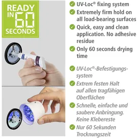 Wenko Handtuchhalter Duo Udine silber, 1 St.