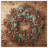 Home fashion Home Fashion®, Berry Wreath, Lunch-Servietten aufgefaltetes Maß