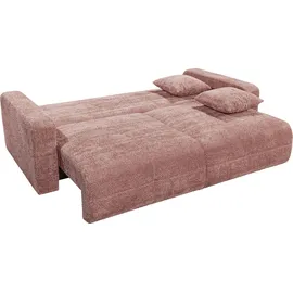 ed exciting design Schlafsofa Polyester mit Bettkasten 2-Sitzer Koralle