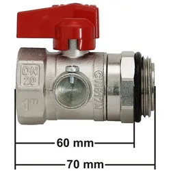 Kugelhahn-Anschluss-Set PREMIUM für Heizkreisverteiler mit Thermometer