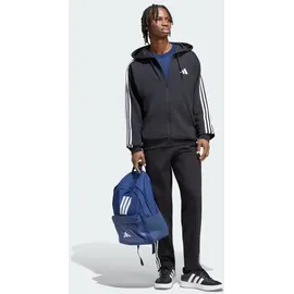 adidas Essentials 3-Streifen Kapuzenjacke Herren Schwarz/Weiß XS