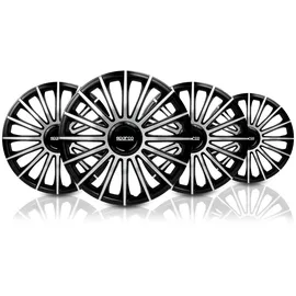 Sparco Satz Radzierblenden Treviso 16-Zoll Schwarz/Silber