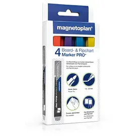 Magnetoplan Pro+ Whiteboard- und Flipchart-Marker 4 St. Mehrfarbig