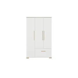 Paidi Kleiderschrank Enie 123,5 x 200,4 x 55,6 cm Eiche massiv weiß