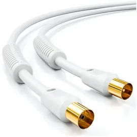 deleyCON Antennenkabel 2 m Weiß