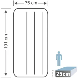 Intex Zwillingscampingbett Mit Fiber-tech-matratze - Green / Grey - 76 x 191 x 25 cm