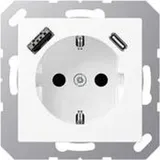 Jung Schuko-Steckdose mit USB-Ladegerät A1520-15CAWWM Weiß 1 St.